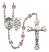 Guardian Angel and EMT Rosary with Light Amethyst Beads