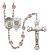 Guardian Angel and Coast Guard Rosary with Light Amethyst Beads