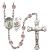 Guardian Angel and Marine Corp Rosary with Light Amethyst Beads