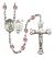 Guardian Angel and Nat'l Guard Rosary with Light Amethyst Beads