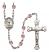 Saint Pio of Pietrelcina Engravable Rosary with Light Amethyst Beads