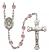 Saint Ursula Engravable Rosary with Light Amethyst Beads