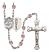 Sts. Cosmas & Damian and Doctors Rosary with Light Amethyst Beads