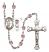 Saint Christopher and Volleyball Rosary with Light Amethyst Beads