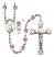 Saint Christopher and Gymnastics Rosary with Light Amethyst Beads