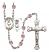 Saint Christopher and Dance Rosary with Light Amethyst Beads