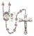 Saint Christopher and Martial Arts Rosary with Light Amethyst Beads