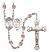 Saint Sebastian and Golf Rosary with Light Amethyst Beads