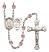 Saint Sebastian and Gymnastics Rosary with Light Amethyst Beads