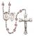 Saint Sebastian and Dance Rosary with Light Amethyst Beads