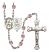 Saint Kateri and Equestrian Rosary with Light Amethyst Beads