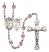 Saint Sebastian and Volleyball Rosary with Light Amethyst Beads