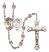 Saint Sebastian and Archery Rosary with Light Amethyst Beads