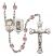 Saint Christopher and Fishing Rosary with Light Amethyst Beads