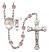 Saint Christopher and Water Polo-Men Rosary with Light Amethyst Beads