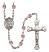 Saint Germaine Cousin Engravable Rosary with Light Amethyst Beads