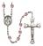 Saint Nino de Atocha Engravable Rosary with Light Amethyst Beads