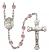 Saint Gertrude of Nivelles Engravable Rosary with Light Amethyst Beads