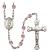 Saint Victor of Marseilles Engravable Rosary with Light Amethyst Beads