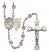 Our Lady of Mount Carmel Rosary with Light Amethyst Beads