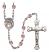 Virgen del Carmen Rosary with Light Amethyst Beads