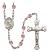 Saint Zita Engravable Rosary with Light Amethyst Beads