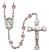 Saint Isaiah Engravable Rosary with Light Amethyst Beads