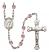 Saint Tarcisius Engravable Rosary with Light Amethyst Beads