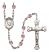 Saint Eugene de Mazenod Engravable Rosary with Light Amethyst Beads