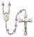 Saint Angela Merici Engravable Rosary with Light Amethyst Beads