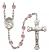 Saint Olivia Engravable Rosary with Light Amethyst Beads