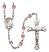 Saint Amelia Engravable Rosary with Light Amethyst Beads