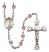 Saint Zoe of Rome Engravable Rosary with Light Amethyst Beads