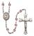 Corazon Inmaculado de Maria Engravable Rosary with Light Amethyst Beads