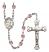 Saint Catherine of Bologna Engravable Rosary with Light Amethyst Beads