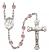 Saint Kieran Engravable Rosary with Light Amethyst Beads