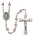 Saint Juliana of Cumae Engravable Rosary with Light Amethyst Beads