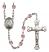 Saint Theodora Engravable Rosary with Light Amethyst Beads