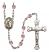 Saint Raymond of Penafort Engravable Rosary with Light Amethyst Beads