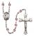 Saint Drogo Engravable Rosary with Light Amethyst Beads