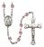 Saint Bernadine of Sienna Engravable Rosary with Light Amethyst Beads