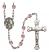 Our Lady of Assumption Engravable Rosary with Light Amethyst Beads