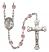 Saint Jacob of Nisibis Engravable Rosary with Light Amethyst Beads