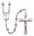 Saint Columbkille Engravable Rosary with Light Amethyst Beads