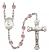 Saint Daniel Comboni Engravable Rosary with Light Amethyst Beads