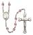 Saint Jeanne Chezard de Matel Engravable Rosary with Light Amethyst Beads