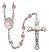 Blessed Herman the Cripple Engravable Rosary with Light Amethyst Beads