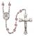 Our Lady Rosa Mystica Engravable Rosary with Light Amethyst Beads