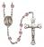 Our Lady of Kibeho Engravable Rosary with Light Amethyst Beads