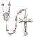 Saint Theodore Stratelates Engravable Rosary with Light Amethyst Beads